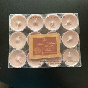 Chesapeake Bay Rustic Leaves Scented Tealights - Blush